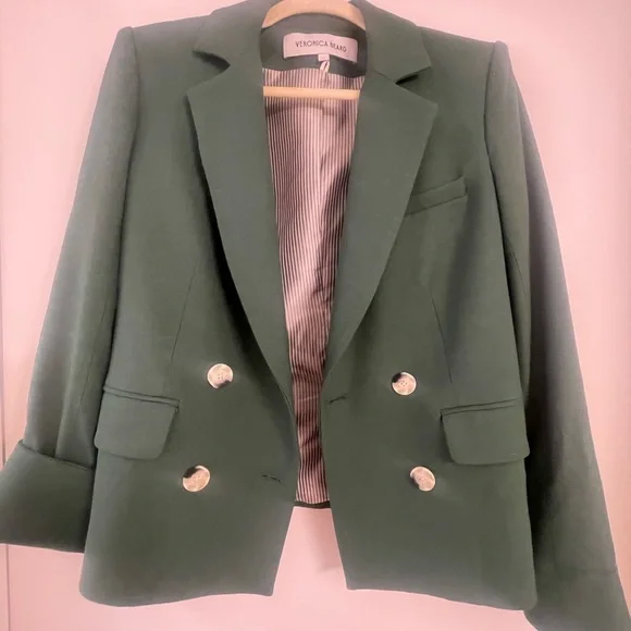 Veronica Beard Green Suit with Kona Dickey Jacket and Wide-Leg Pants (Like new) - Picture 8 of 14